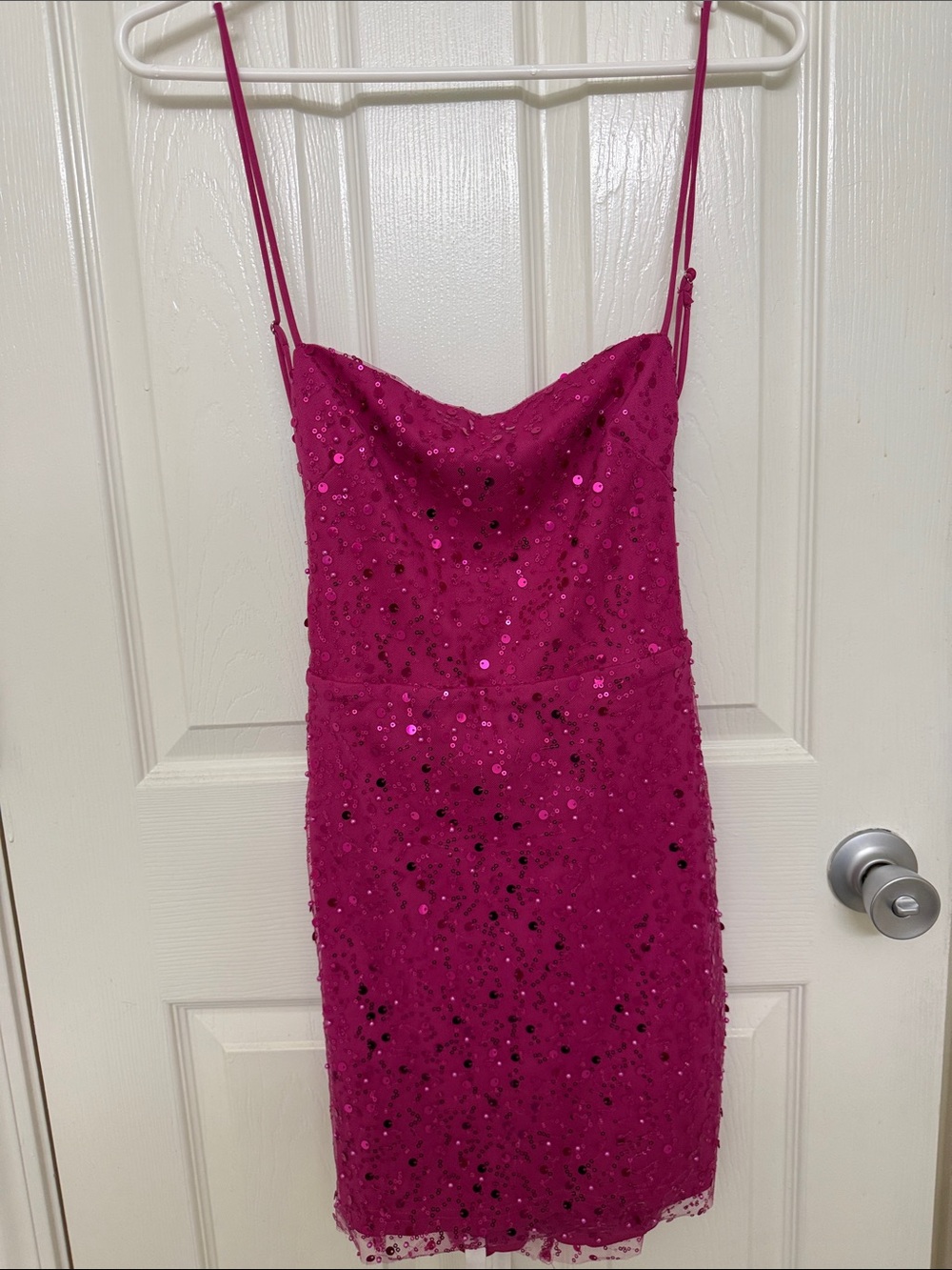 Lucy in the Sky Hot Pink Sequin Mini Dress